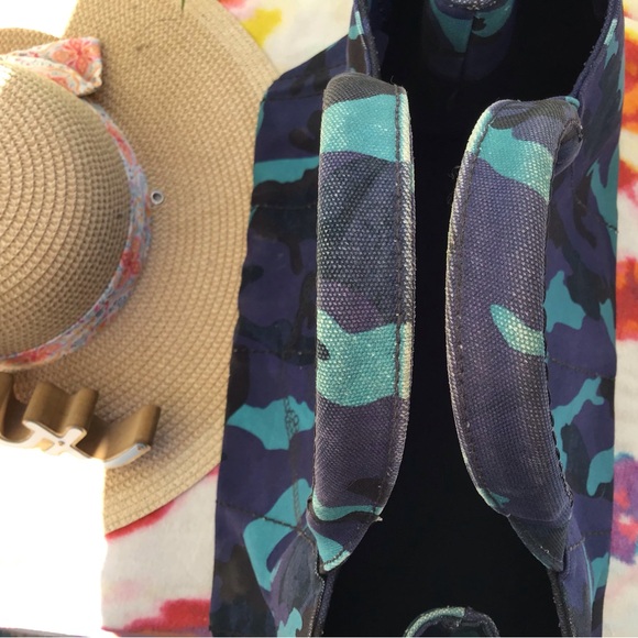 PRADA Prada Canapa Tote Camouflage Women’s Canvas Bag - Picture 5 of 12